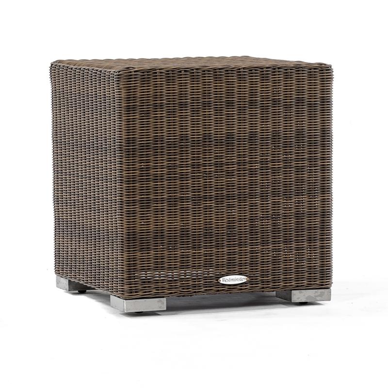 alt="31007DP Malaga Wicker Side Table side angled view on white background"