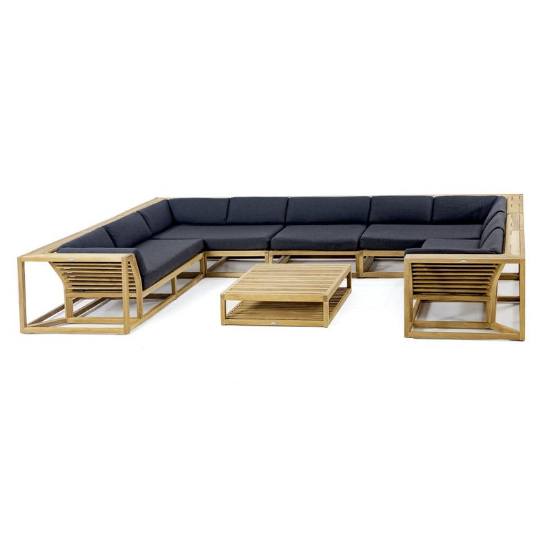 alt="70755 Maya 6pc Lounge Set with cushions front view on white background"