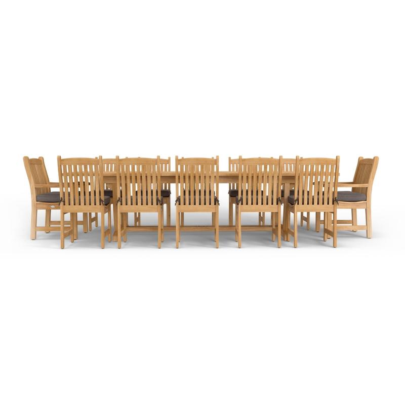 alt="13 pc Grand Veranda Teak Dining Set - Picture J"
