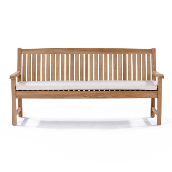 71071MTO canvas color 6 foot bench cushion side view on white background