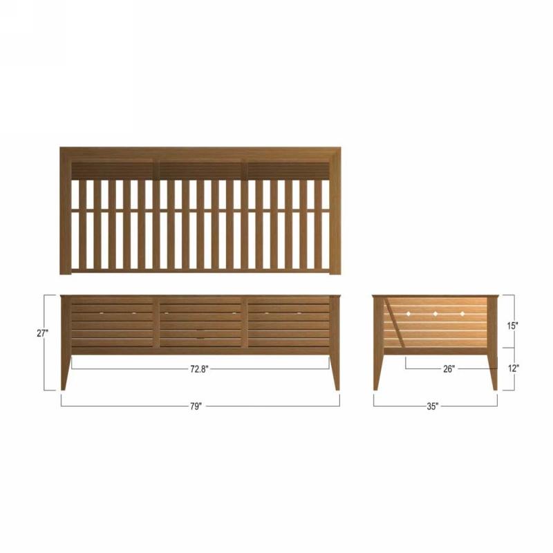 alt="Craftsman Teak Sofa with Sunbrella Cushions - Picture M"