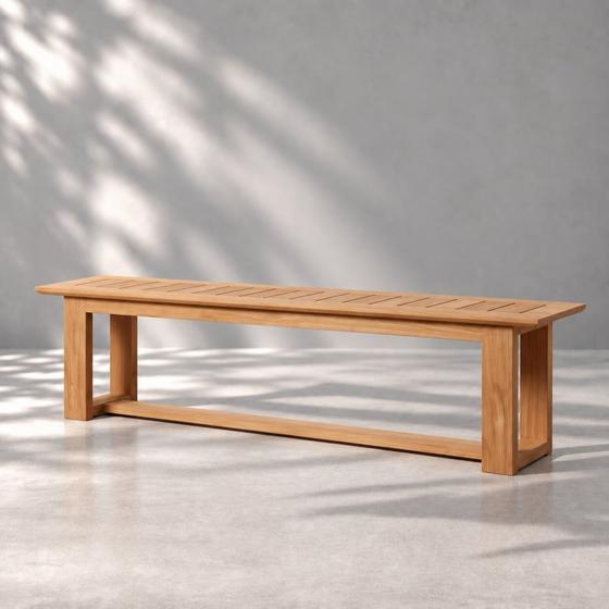 6 ft Horizon Teak Backless Bench