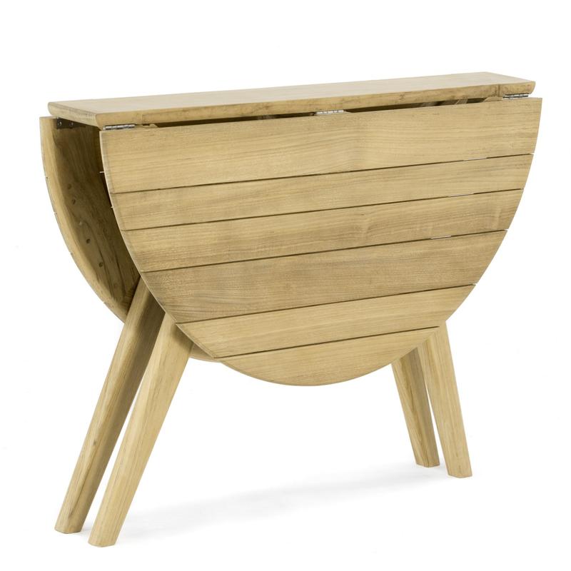 alt="15629  Surf Foldable 42 inch Round Table completely folded on white background"