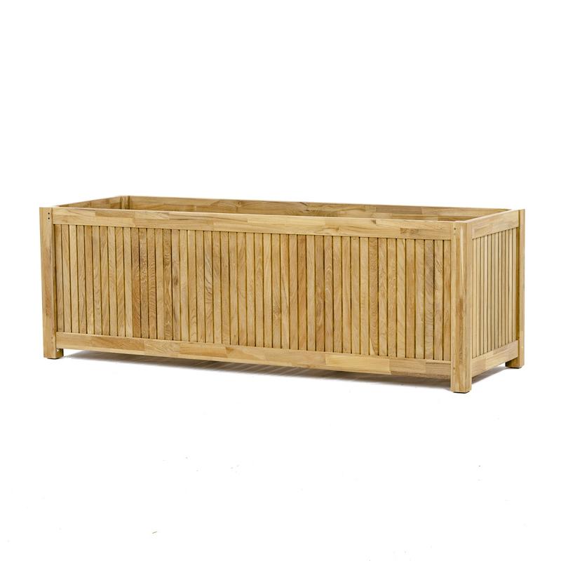 alt="18131 rectangular five foot planter angled side view on white background"
