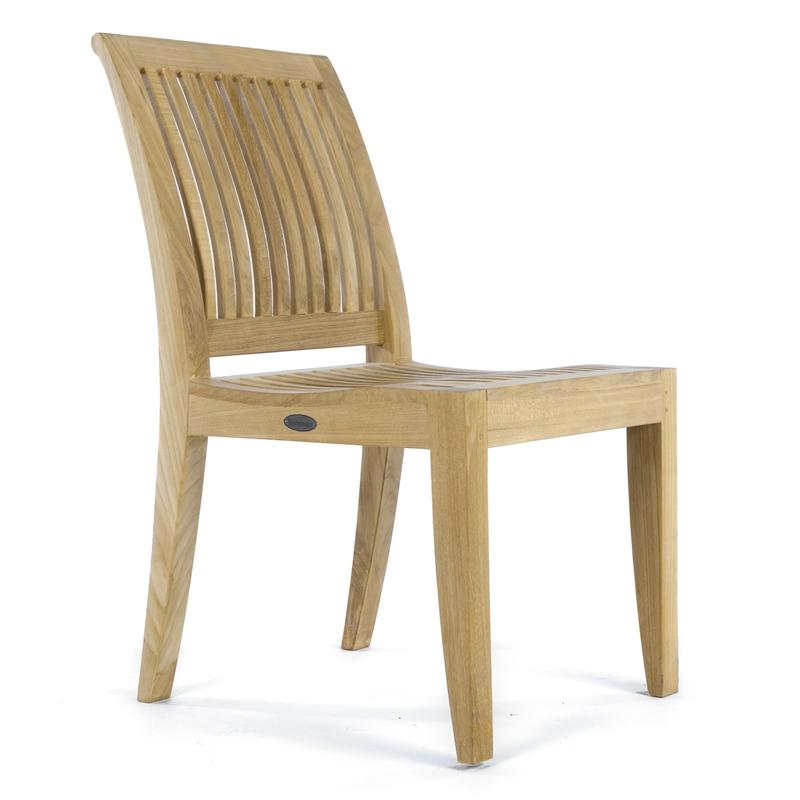 alt="70482 Laguna teak dining side chair angled right on white background"