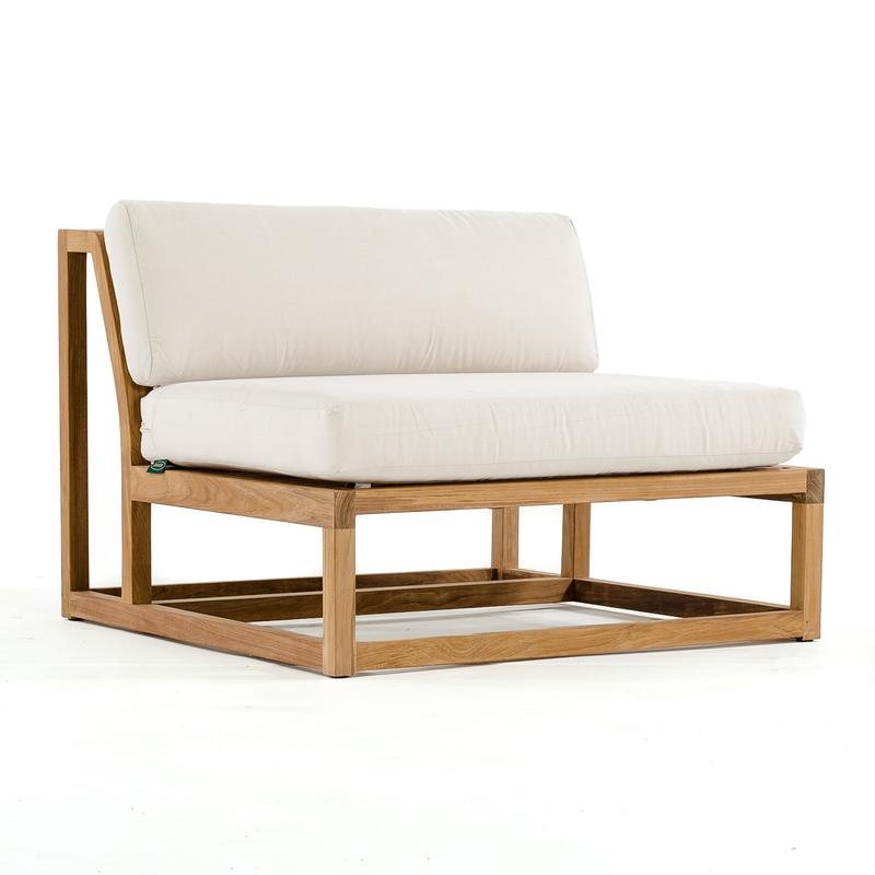 alt="11800 Maya Slipper Chair with canvas colored cushions angled view on white background"