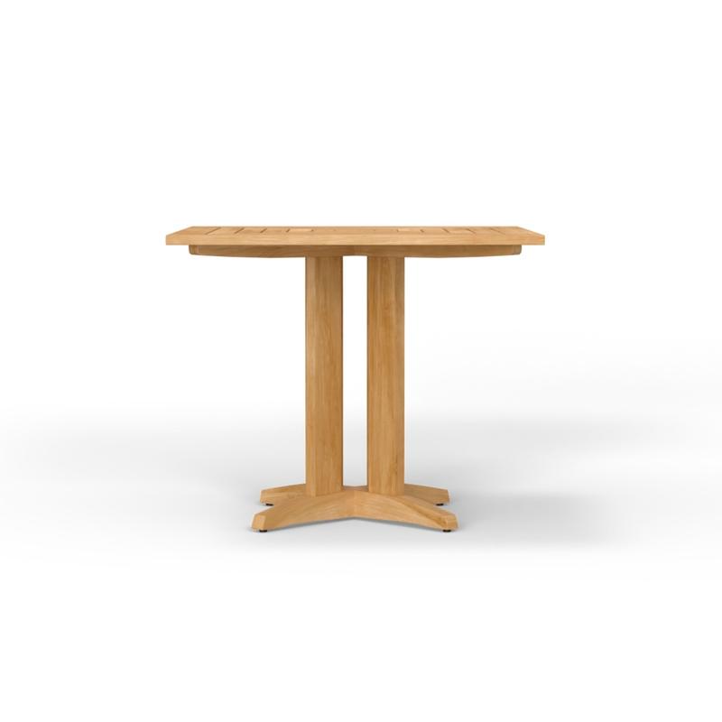 alt="36 inch Pyramid Square Teak Dining Table - Picture C"