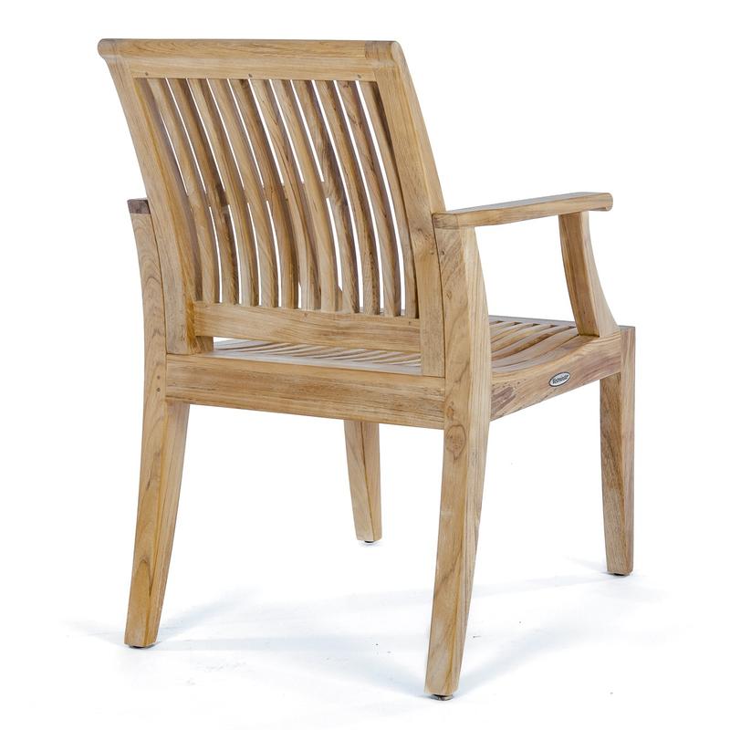 alt="70603 Vogue Laguna teak armchair rear view on white background"