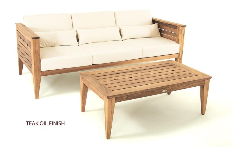 alt="Craftsman Teak Sofa with Sunbrella Cushions - Picture K"