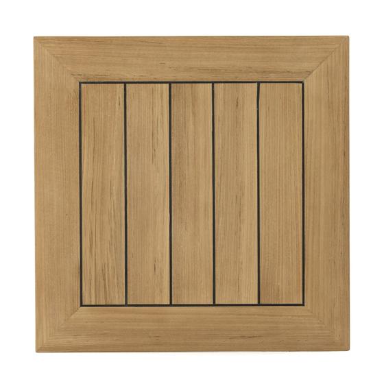 15098 Vogue 24 inch square Table Top with sikaflex sealant between teak slats on white background