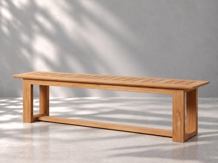 6 ft Horizon Teak Backless Bench