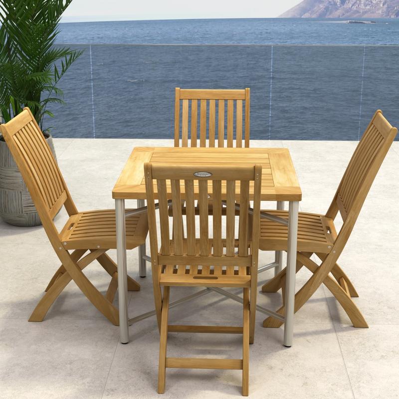alt="Odyssey Square Barbuda Teak Dining Set - Picture D"