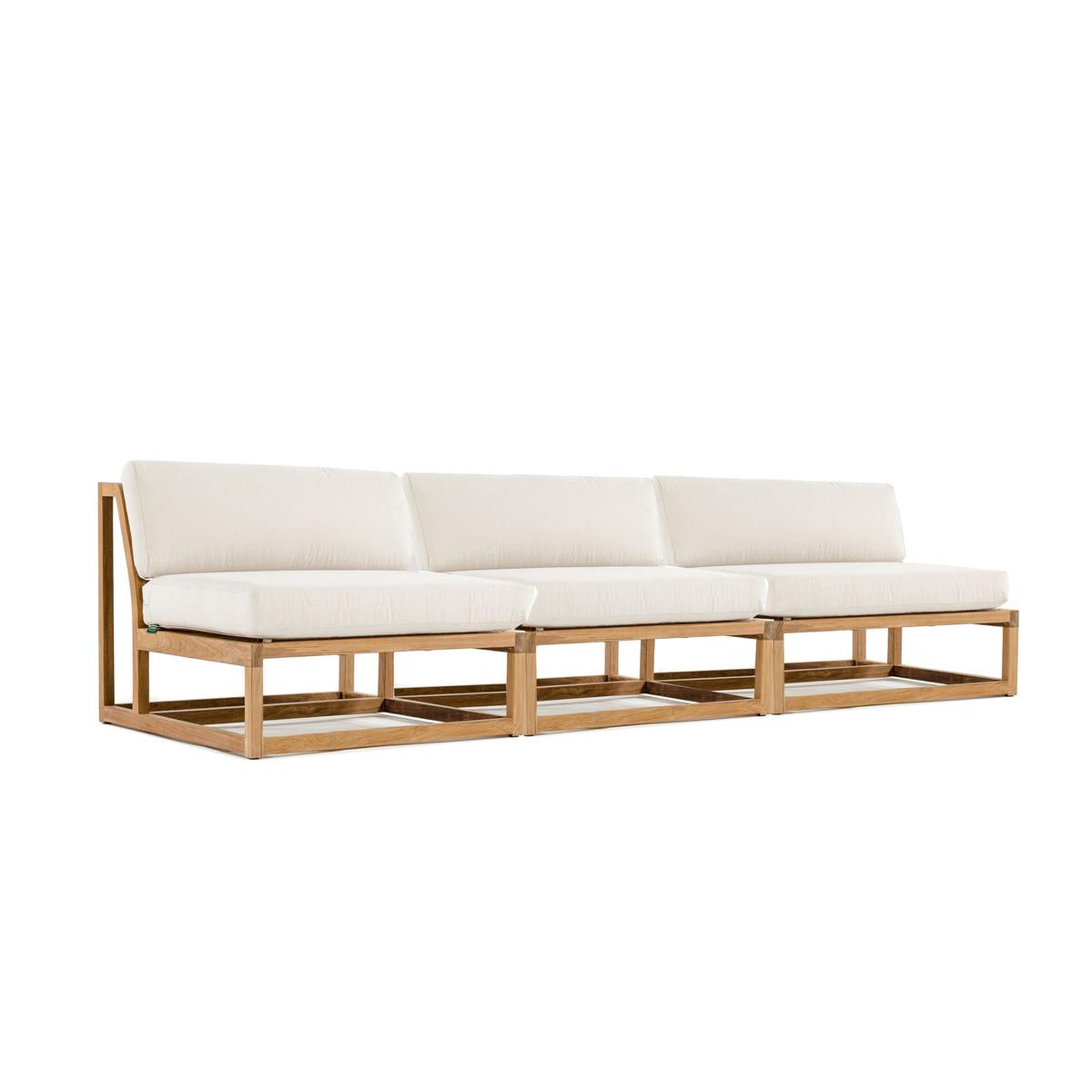 Maya Teak Armless Sofa — picture A
