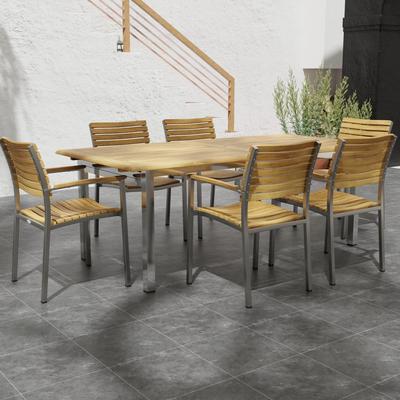 7 pc Vogue Dining Set with All Armchairs