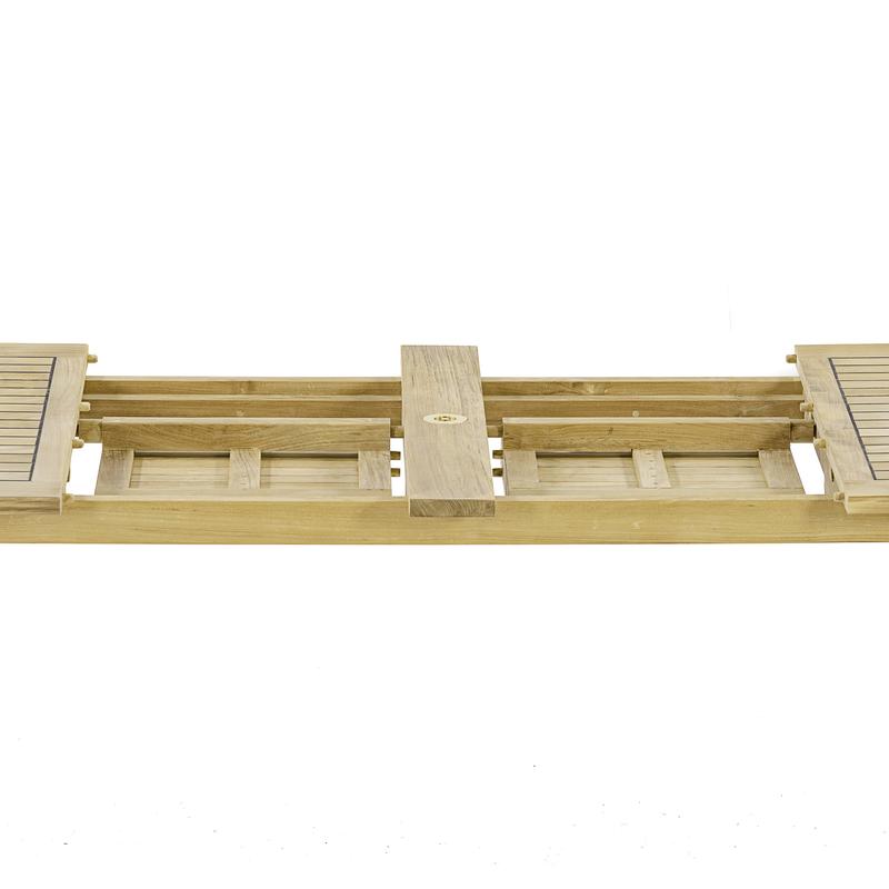alt="Laguna 11 ft Large Teak Extendable Table - Picture F"