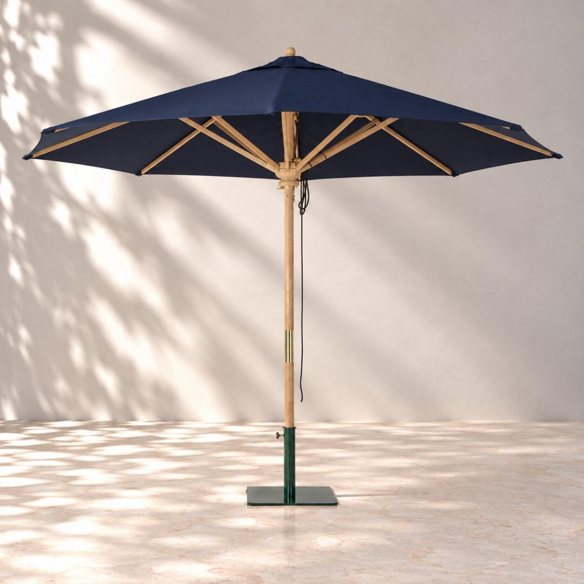 10ft Round Teak Umbrella — picture A