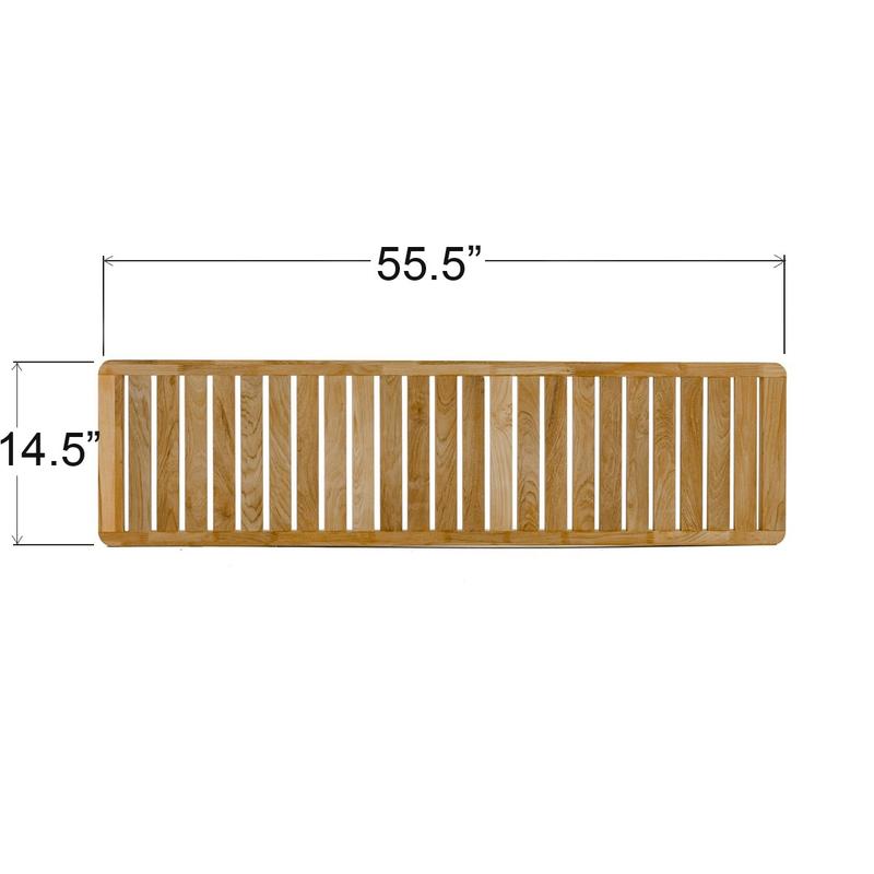 alt="18110 teak planter bench seat panel  top view autocad on white background"