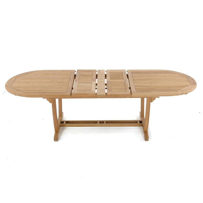 alt="Montserrat Teak Extendable Oval Dining Table - Picture K"