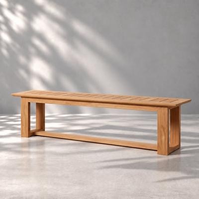 6 ft Horizon Teak Backless Bench