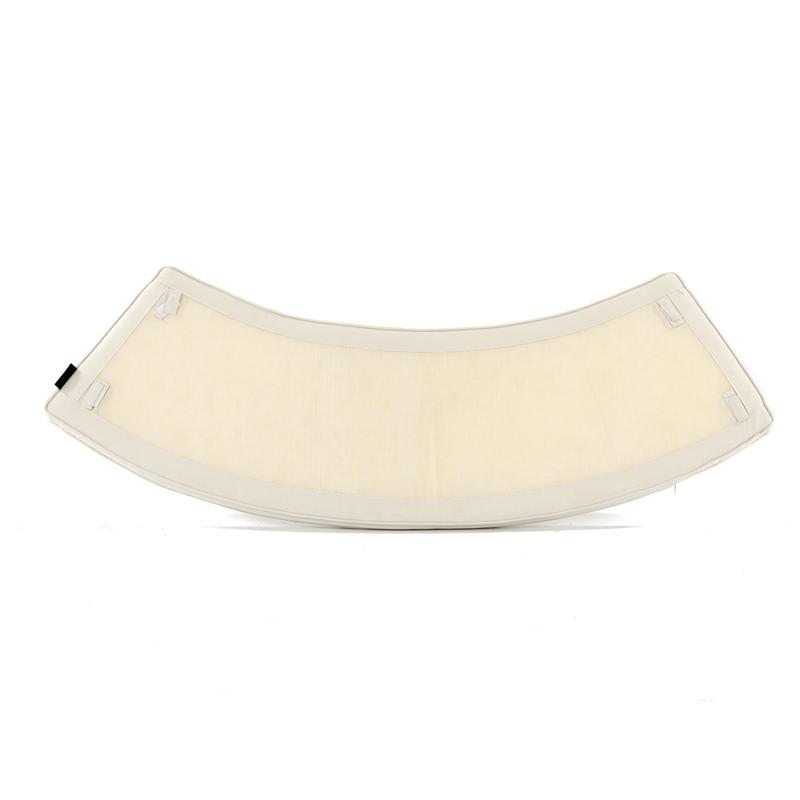 alt="image of 71040MTO Buckingham Backless Bench cushion in canvas color bottom view on white background"