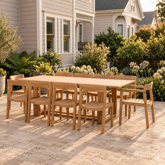 Horizon 11 pc Teak Dining Set