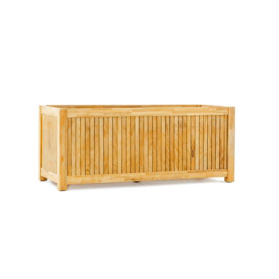 18130 rectangular four foot planter angled view on white background