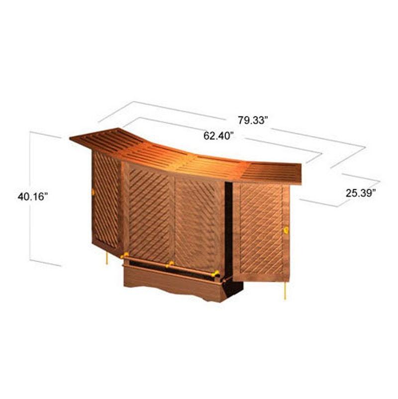 alt="Somerset Teak Bar Foldable with Wheels - Picture L"