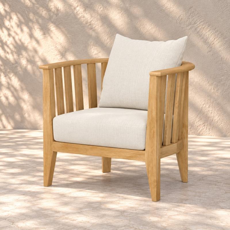 alt="Kafelonia Teak Club Chair - Picture A"