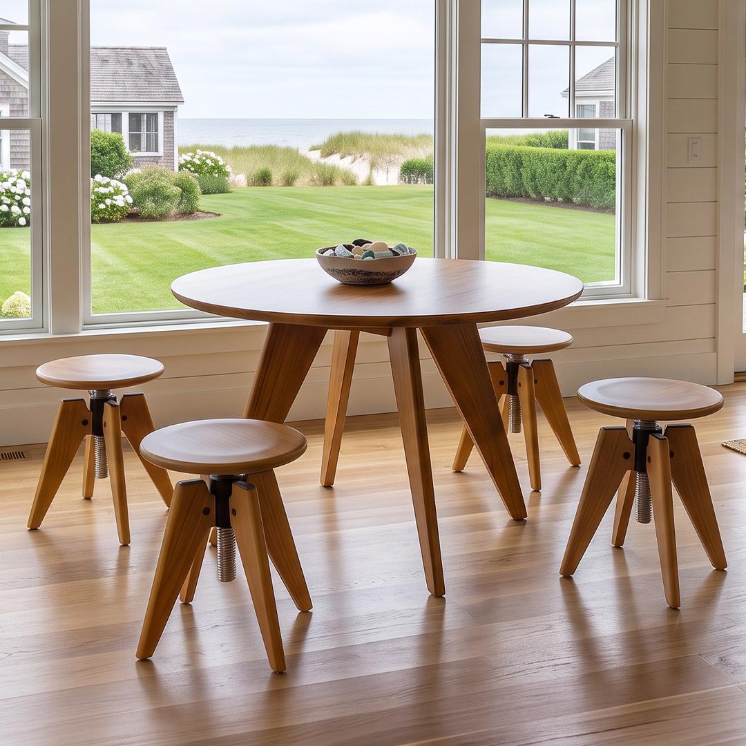 Nexus Round Stool Dining Set — picture A