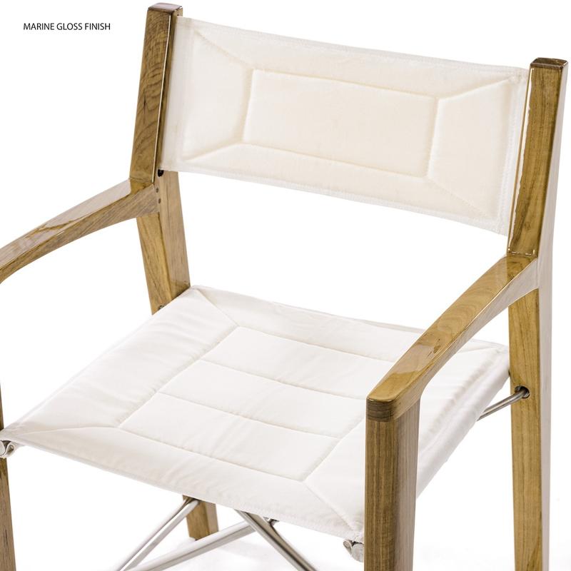 alt="12915F Odyssey Chair in Marine Gloss Finish showing closeup front view on a white background"