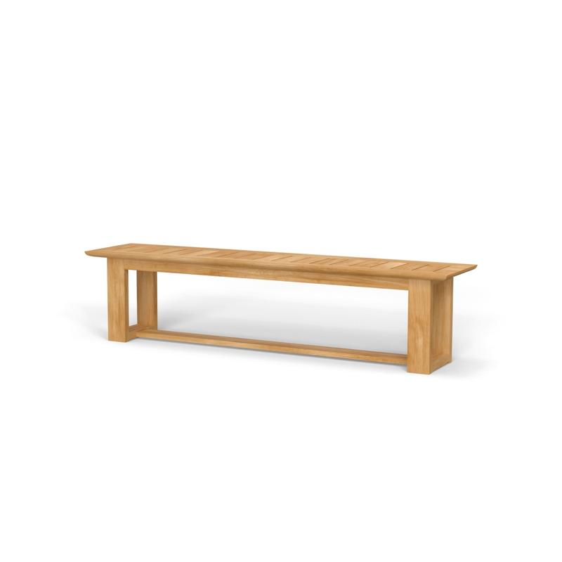 alt="6 ft Horizon Teak Backless Bench - Picture B"
