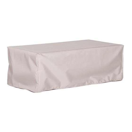63691 Laguna teak 4 foot Backless Bench Cover side angled view on white background