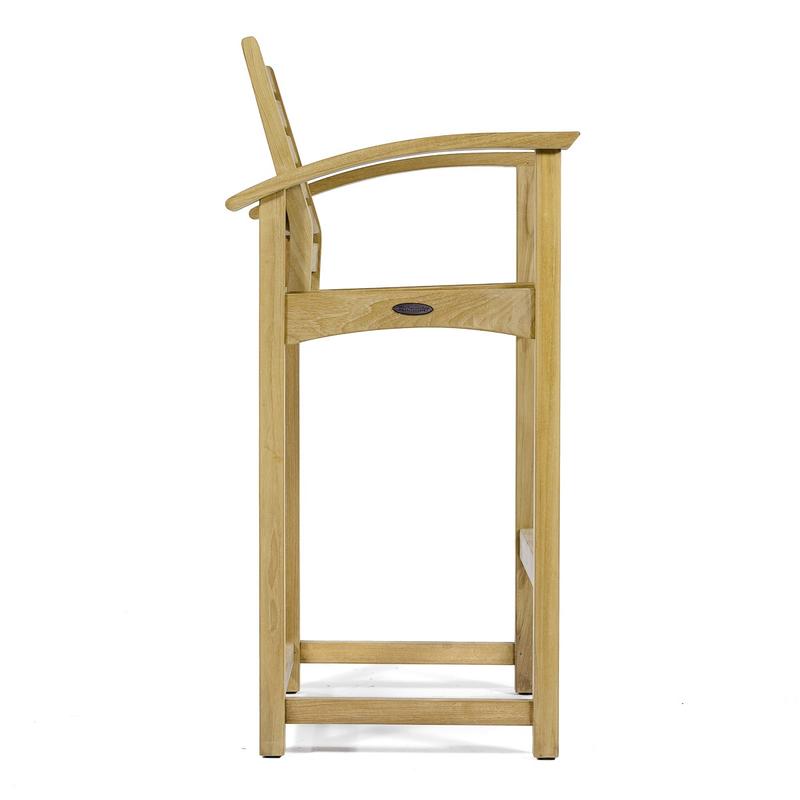 alt="12466 Somerset Teak Bar Stool right side on white background"