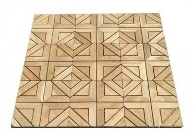 Diamond E Teak Floor Tiles (12" x 12")