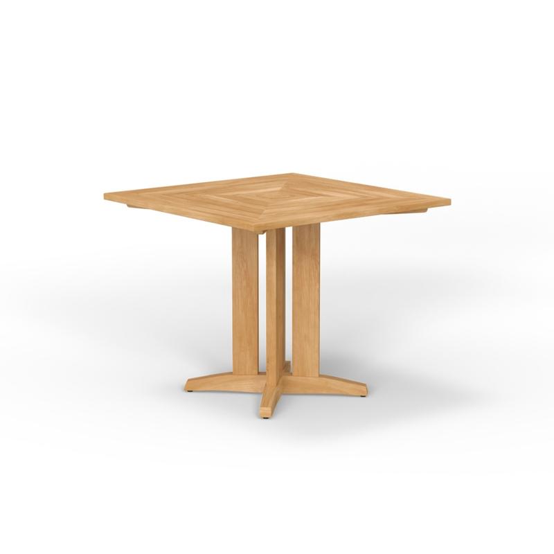alt="36 inch Pyramid Square Teak Dining Table - Picture B"