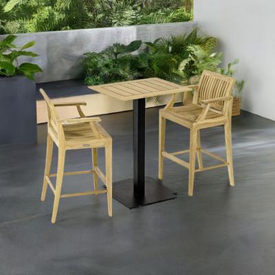 Laguna Barstool 3 pc Teak Bar Set