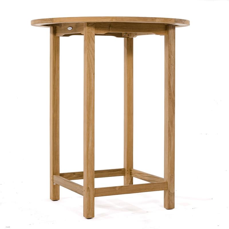 alt="70013 Somerset teak bar table side view on white background"