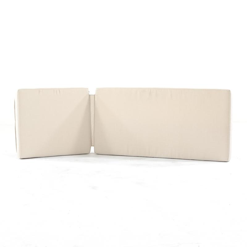 alt="30002dp Malaga synthetic wicker chaise lounger cushion on side with front view on white background"