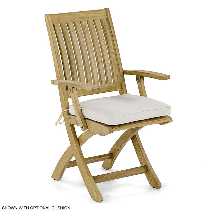 alt="Folding Teakwood Armchairs"