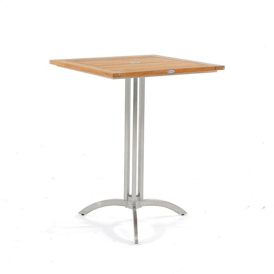 25313 Vogue Square 30 inch square bar table side angled view on white background