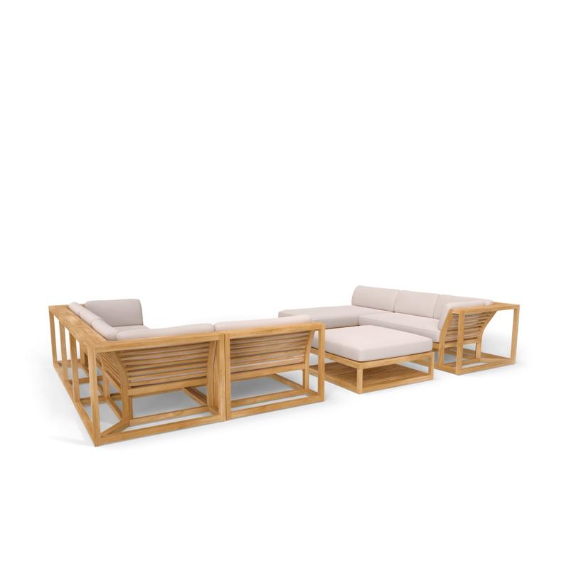 alt="70529 Maya 8pc Lounge Set in angled side view on white background"