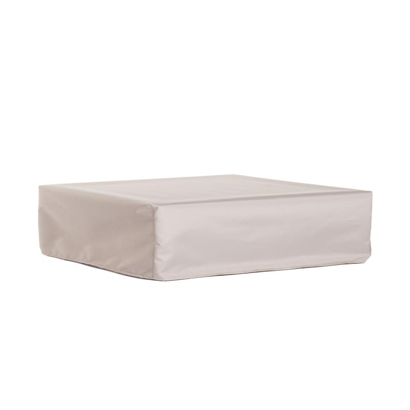 alt="68800 Maya Coffee Table Cover shown on the Maya Teak Coffee Table on a white background"