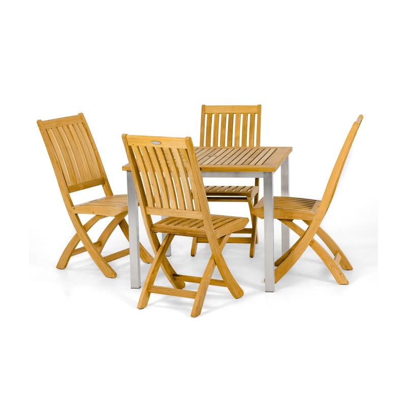 alt="Vogue Barbuda 5 pc Teak Dining Set - Picture A"