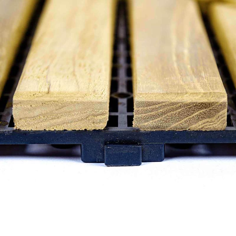 alt="1 Carton Diamond Teak Floor Tiles - Picture M"
