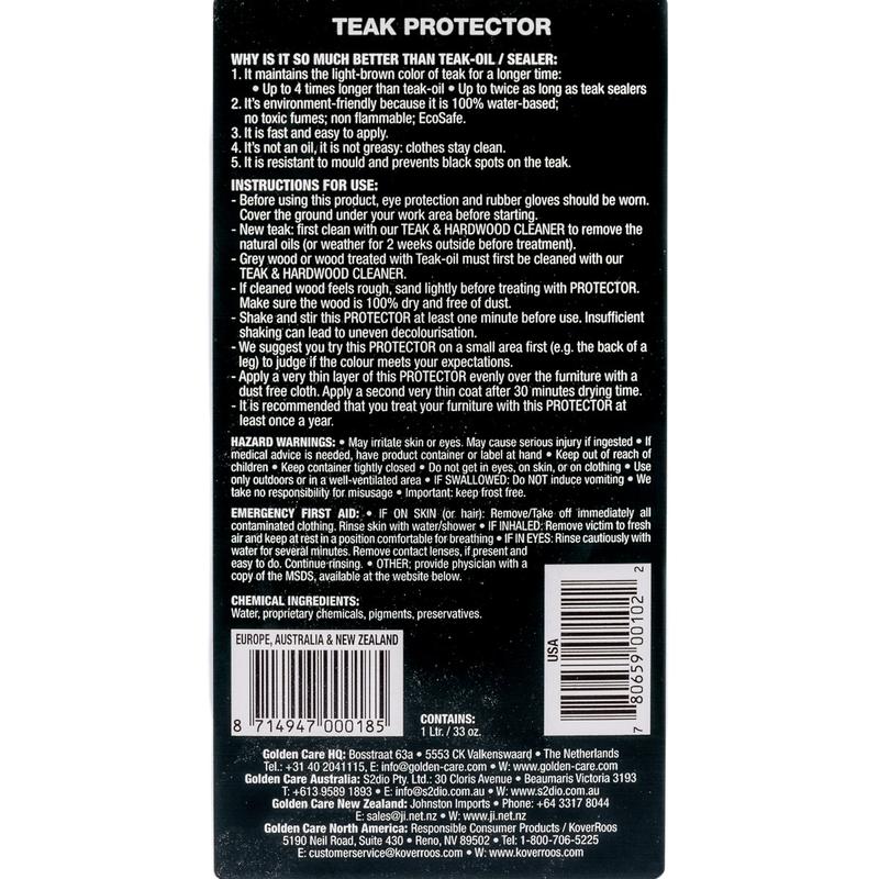 alt="30104 Golden Care 3 in one care kit label instructions on back on white background"