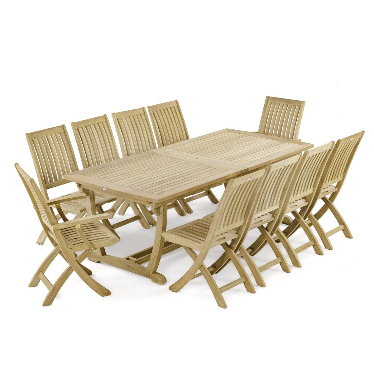 11 piece Veranda Barbuda Teak Dining Set — picture A