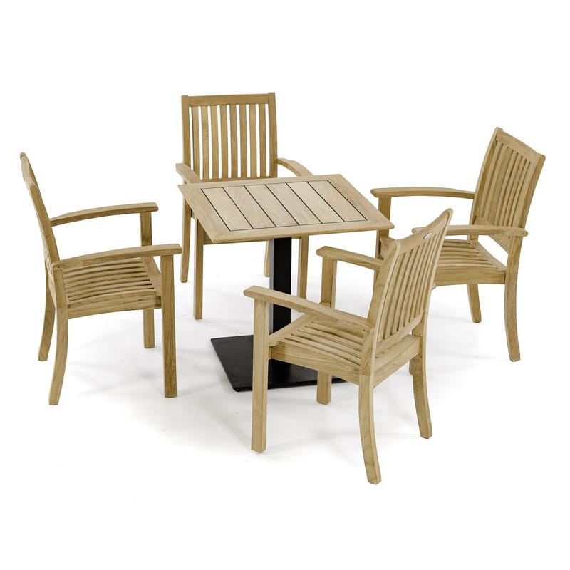 alt="Vogue Square Teak Tabletop 30 x 30 with Sikaflex Between Slats - Picture I"