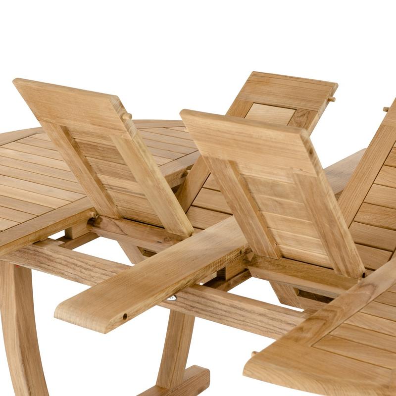 alt="15548 Martinique Dining Table angled showing closeup of double butterfly leaves partially extended on white background"