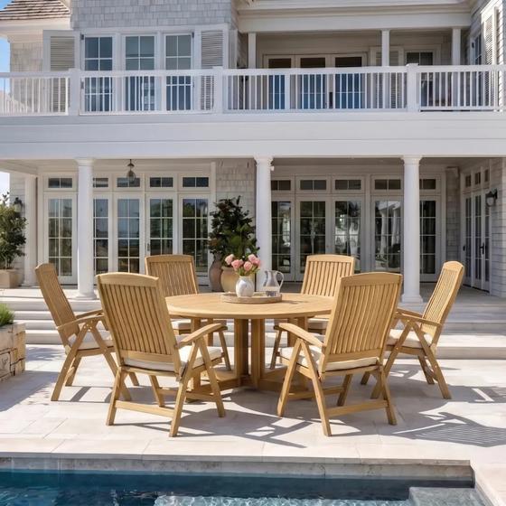 Barbuda Dining Set with 6 Recliners