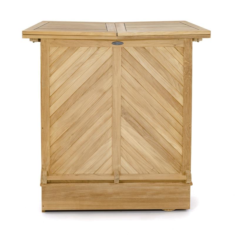 alt="17112 Somerset teak bar front closed view on white background"